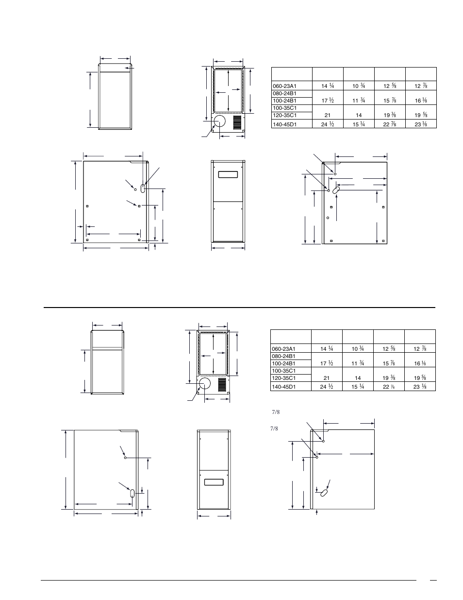 Dimensions | Nordyne iSEER FG7T User Manual | Page 3 / 8