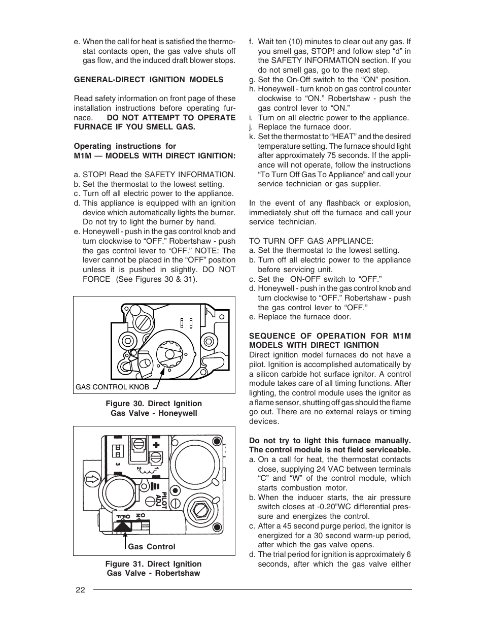 Nordyne M1M User Manual | Page 22 / 40