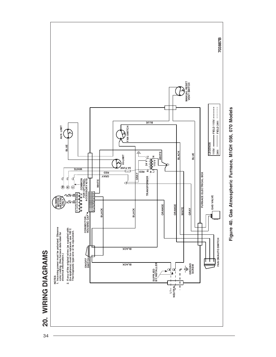 Wiring diagrams | Nordyne Forced Air Gas and Oil Furnace M1M User Manual | Page 34 / 40