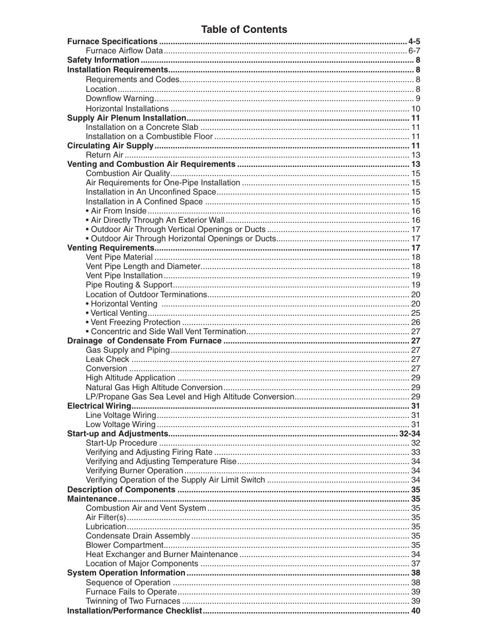 Nordyne RL 90+ User Manual | Page 3 / 40