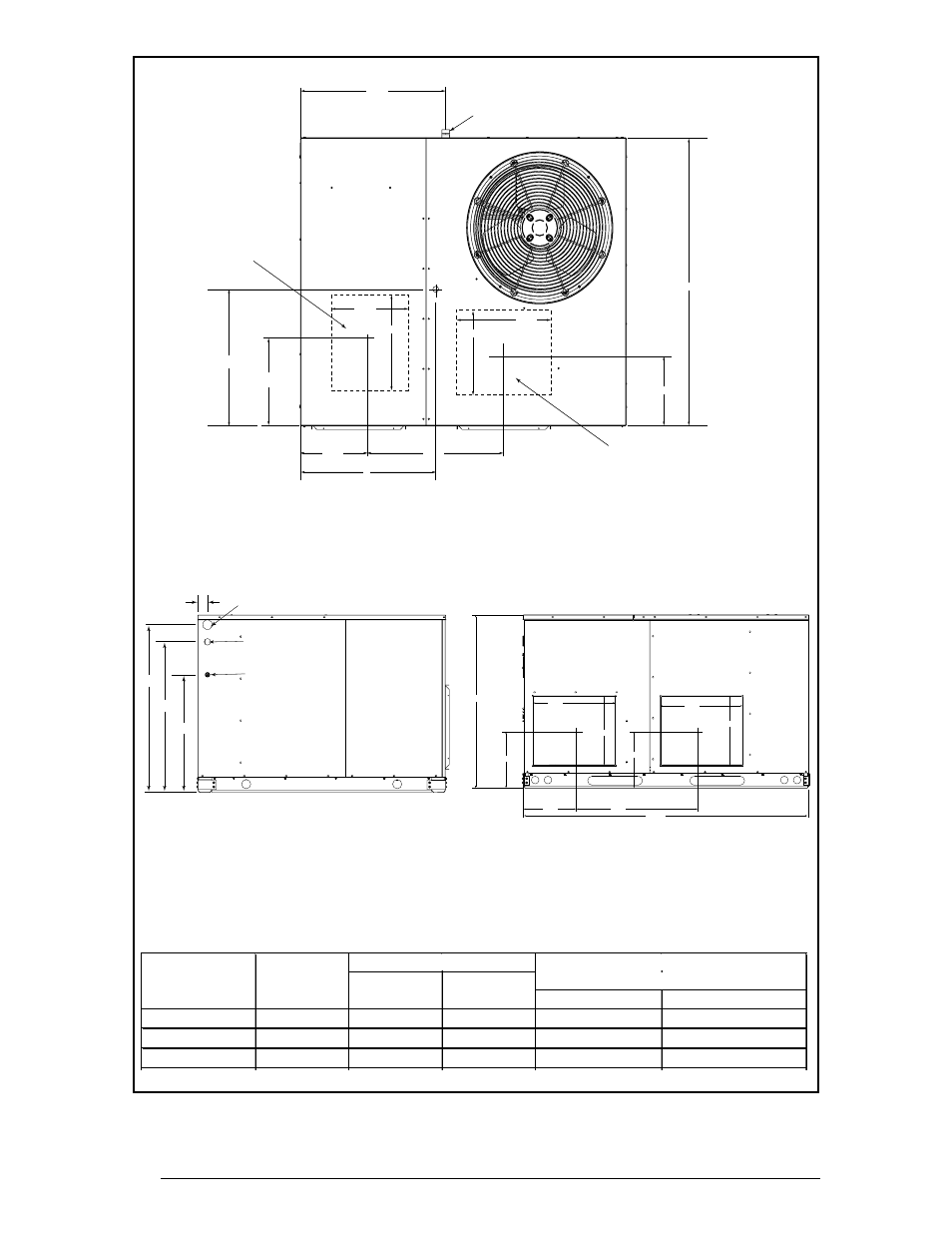 Top view side view back view, Figure 3. dimensions | Nordyne Q4 Series User Manual | Page 6 / 19