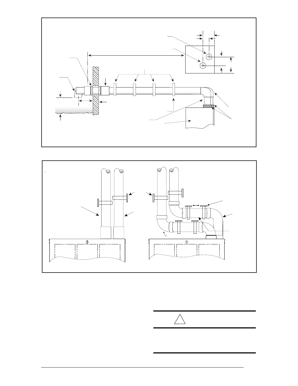 Caution, 17 figure 16. horizontal venting downflow furnace, Figure 17. vertical venting | Nordyne Downflow Condensing Furnace M3RL User Manual | Page 17 / 36