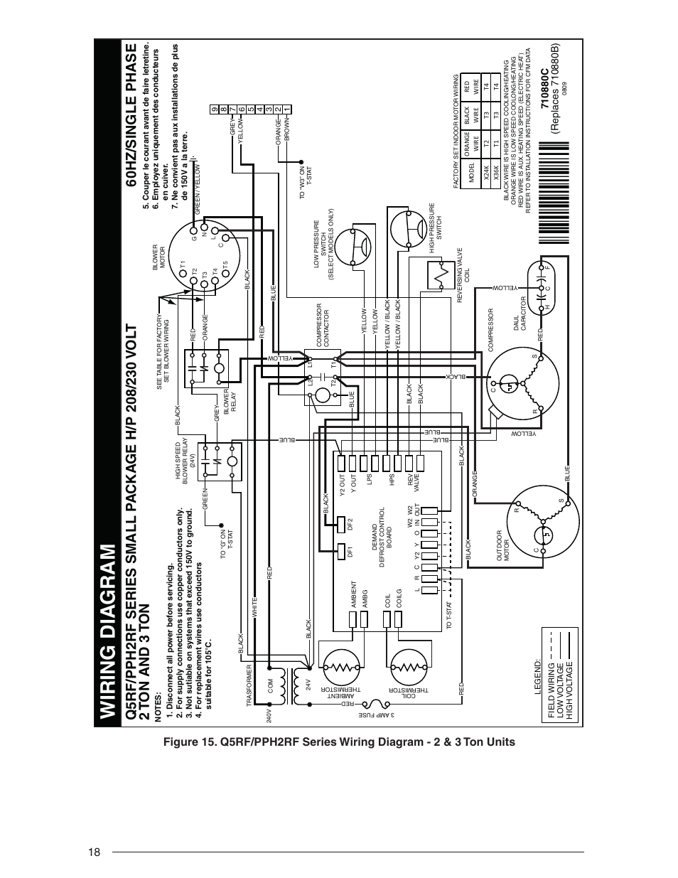 Wiring dia gram | Nordyne Single Package Heat Pump R-410A User Manual | Page 18 / 20