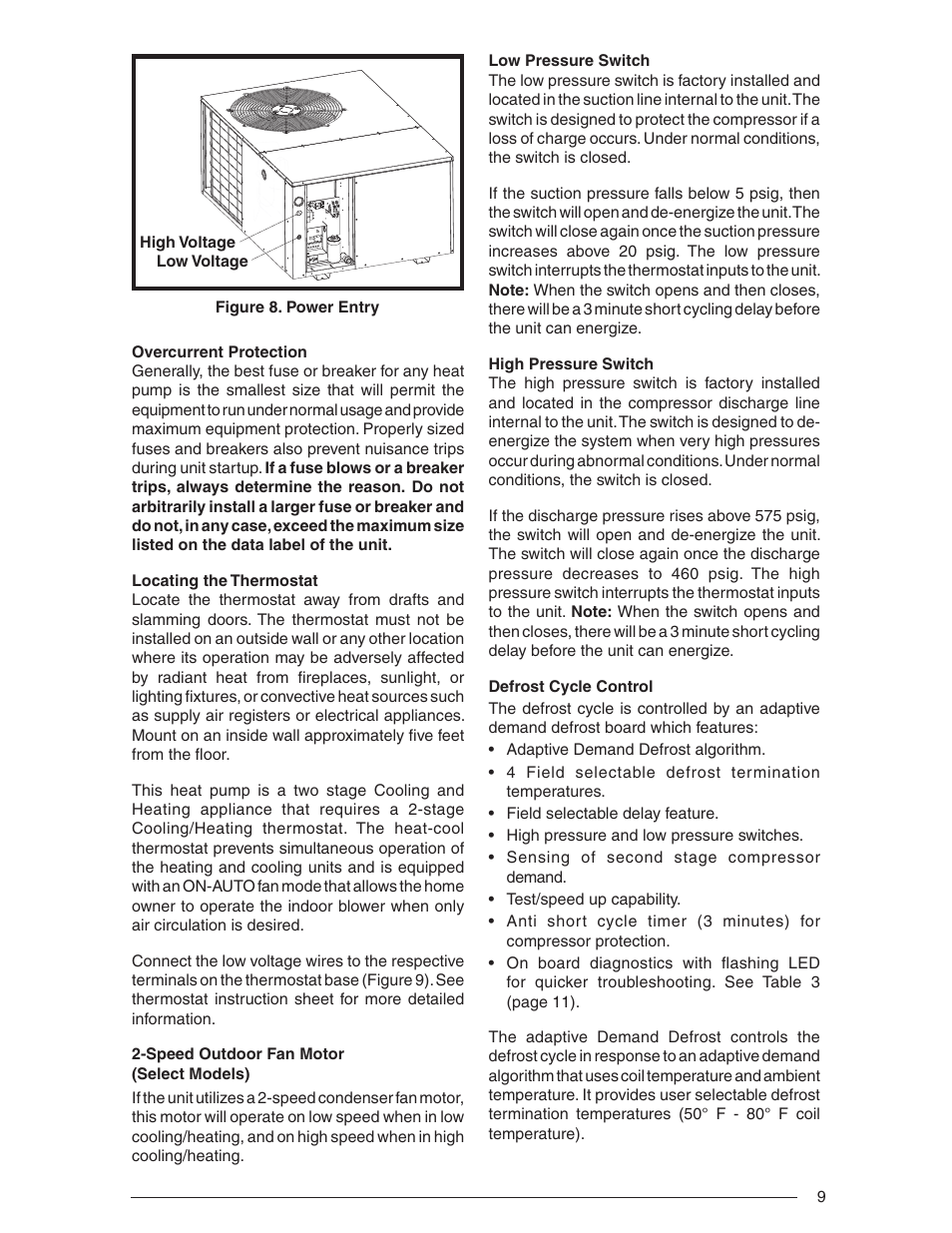 Nordyne Single Package Heat Pump R-410A User Manual | Page 9 / 20