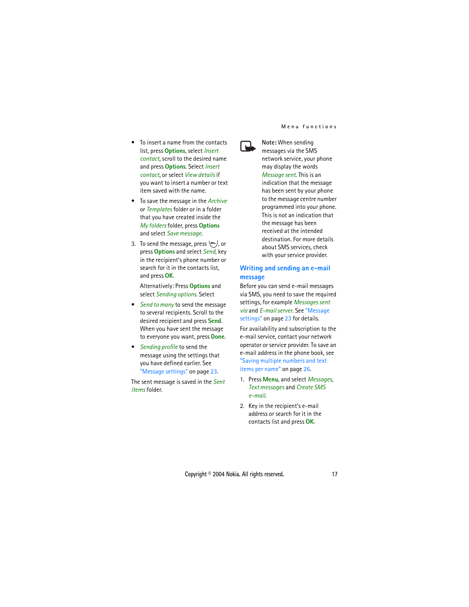 Nokia 3200 User Manual | Page 28 / 73