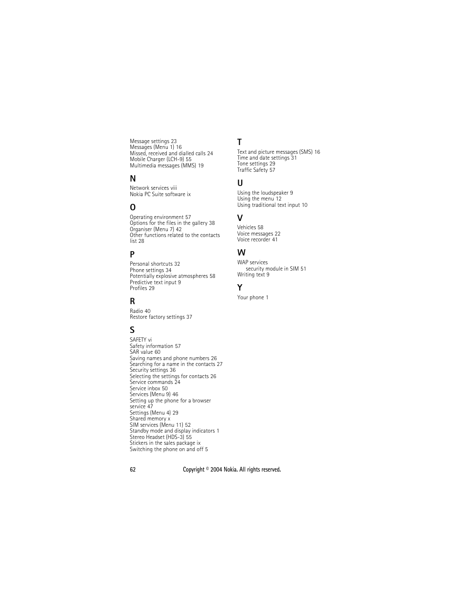 Nokia 3200 User Manual | Page 73 / 73