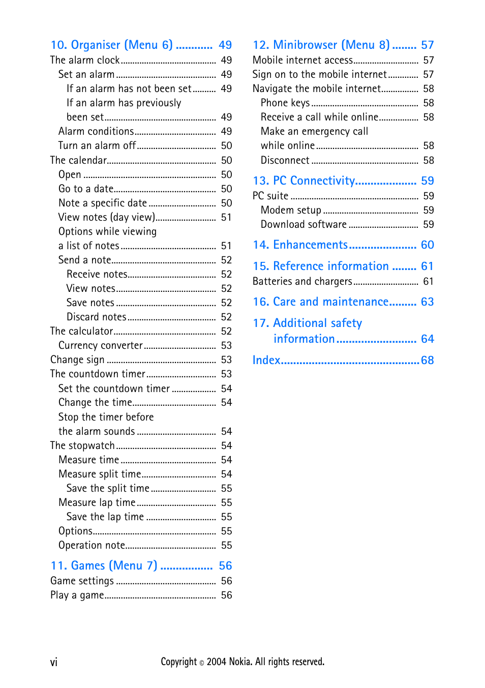 Nokia 2112 User Manual | Page 6 / 78