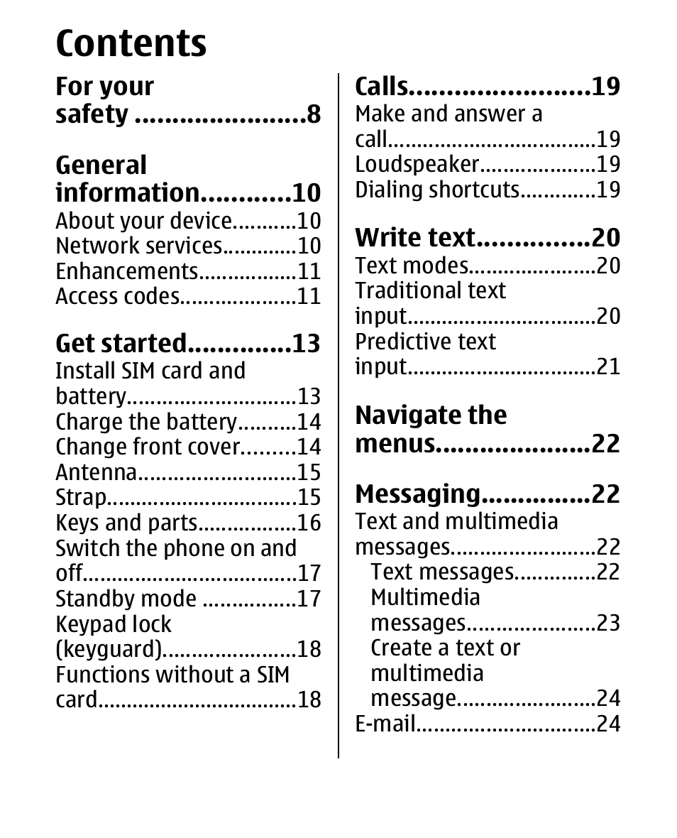Nokia 2600 User Manual | Page 5 / 66