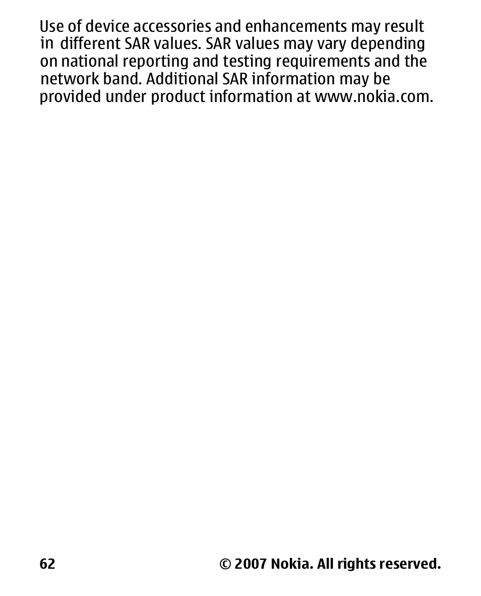 Nokia 2600 User Manual | Page 63 / 66