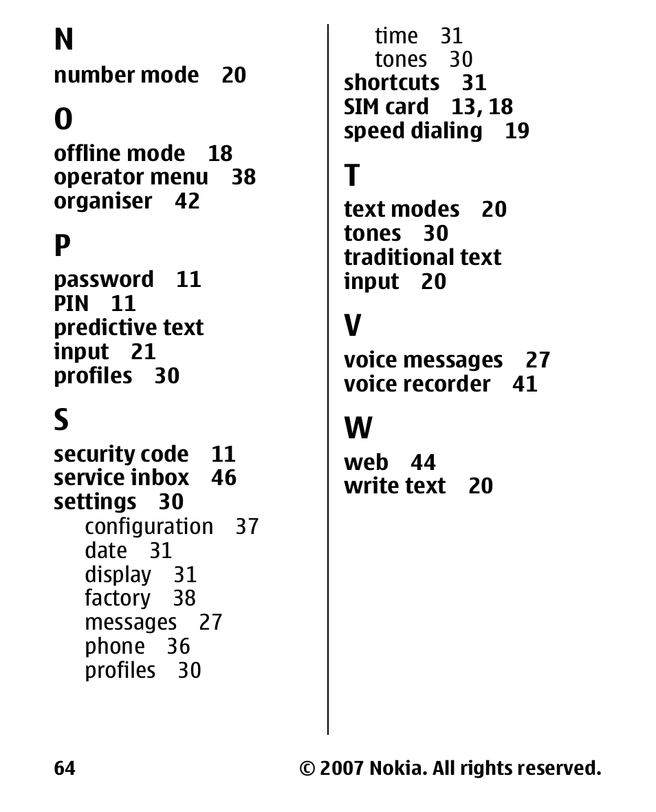 Nokia 2600 User Manual | Page 65 / 66