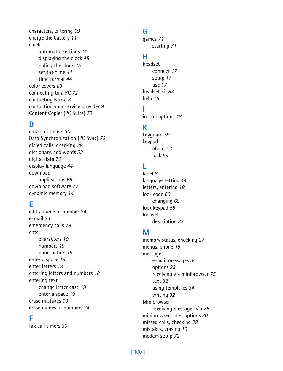 Nokia 3587i User Manual | Page 103 / 107