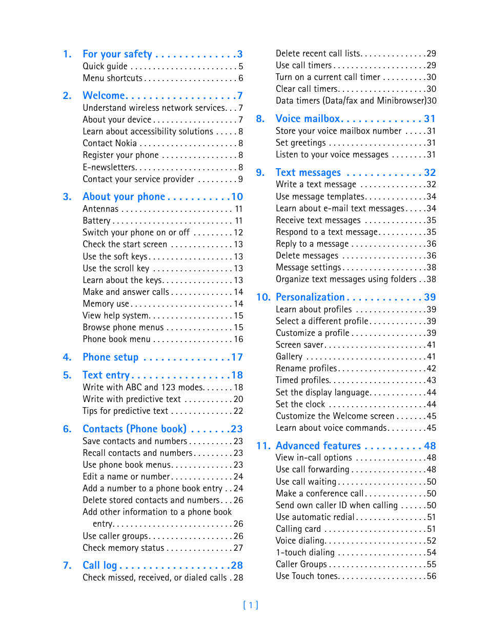 Nokia 3587i User Manual | Page 4 / 107