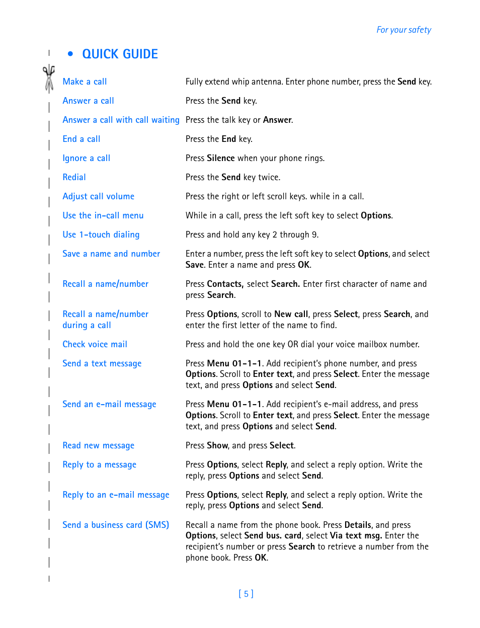 Quick guide | Nokia 3587i User Manual | Page 8 / 107