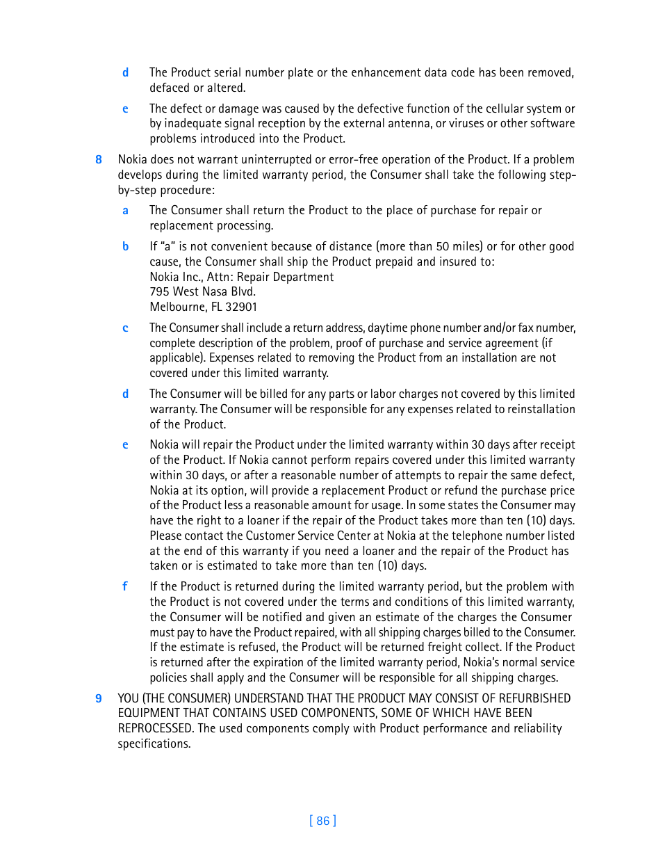 Nokia 3587i User Manual | Page 89 / 107