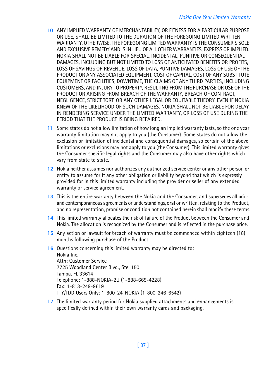 Nokia 3587i User Manual | Page 90 / 107