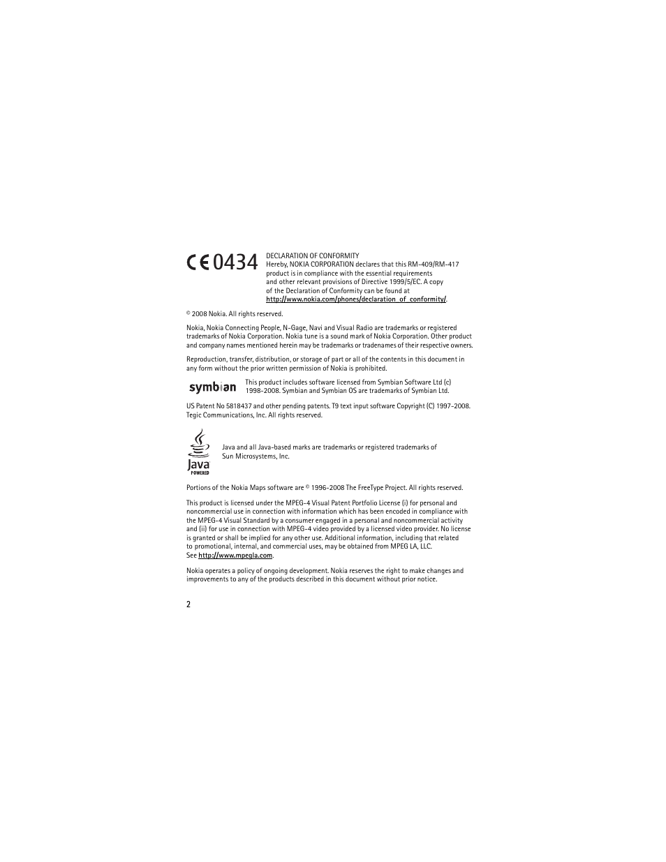 Nokia XPRESSMUSIC 5320 User Manual | Page 3 / 217