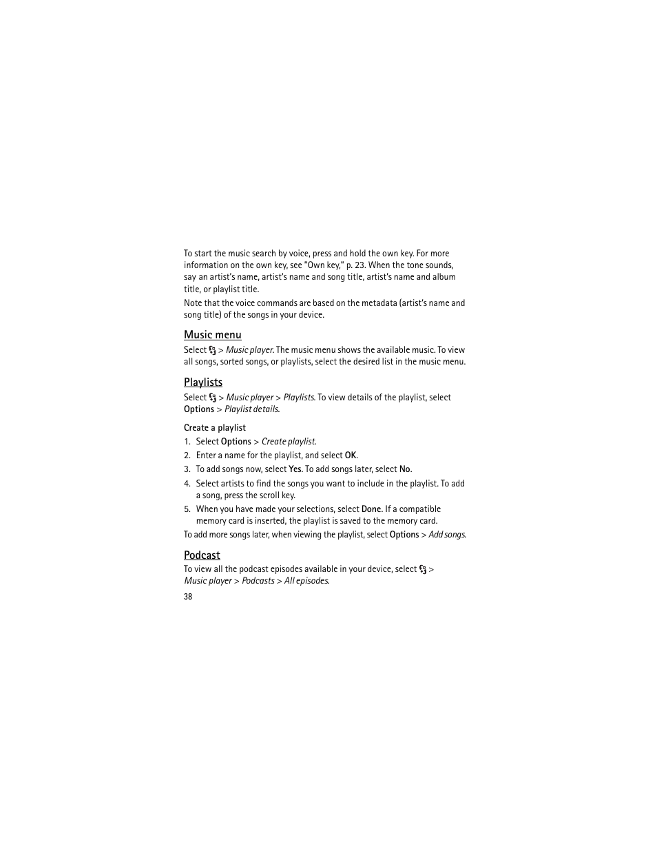 Nokia XPRESSMUSIC 5320 User Manual | Page 39 / 217