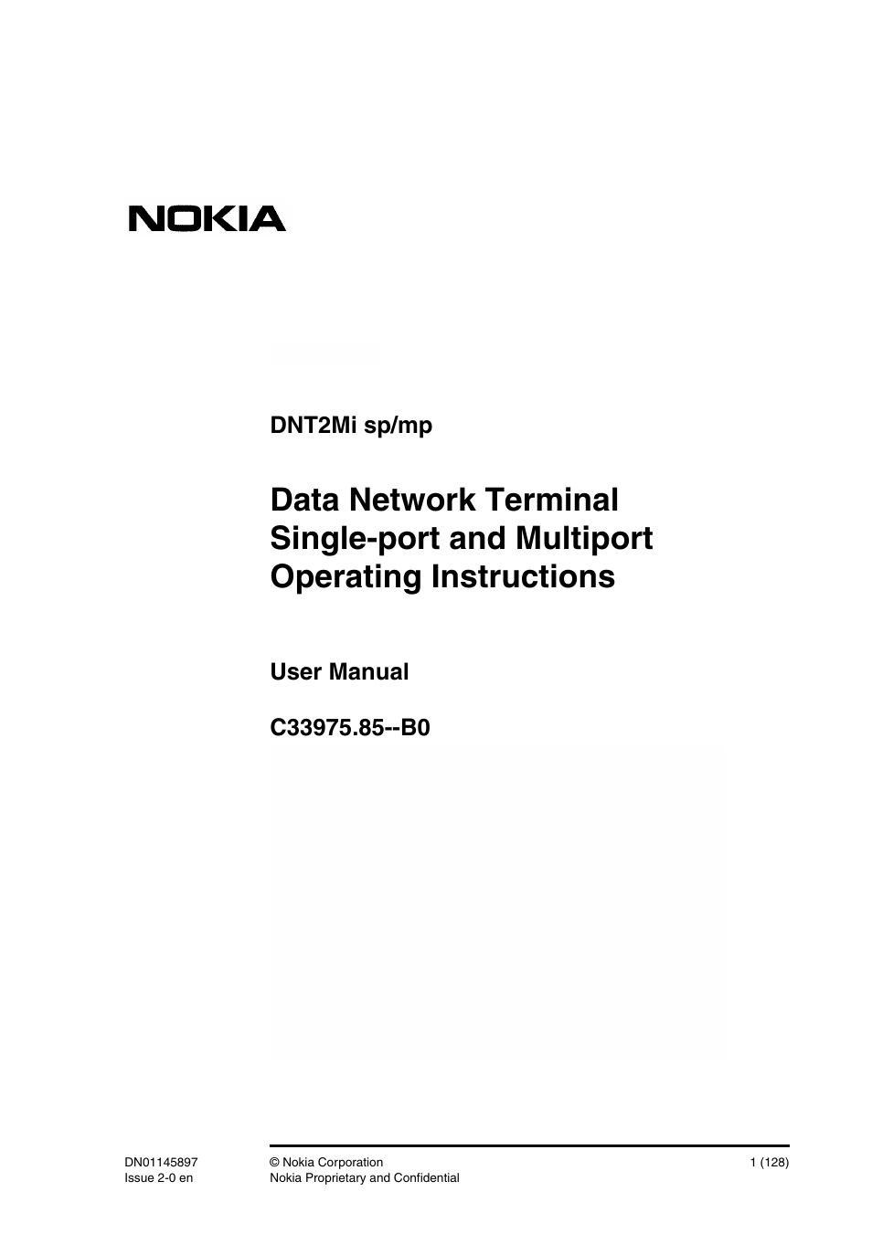 Nokia DNT2Mi sp/mp User Manual | 128 pages