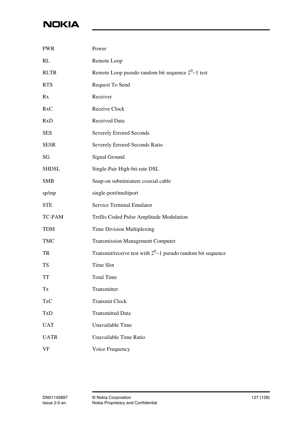 Nokia DNT2Mi sp/mp User Manual | Page 127 / 128