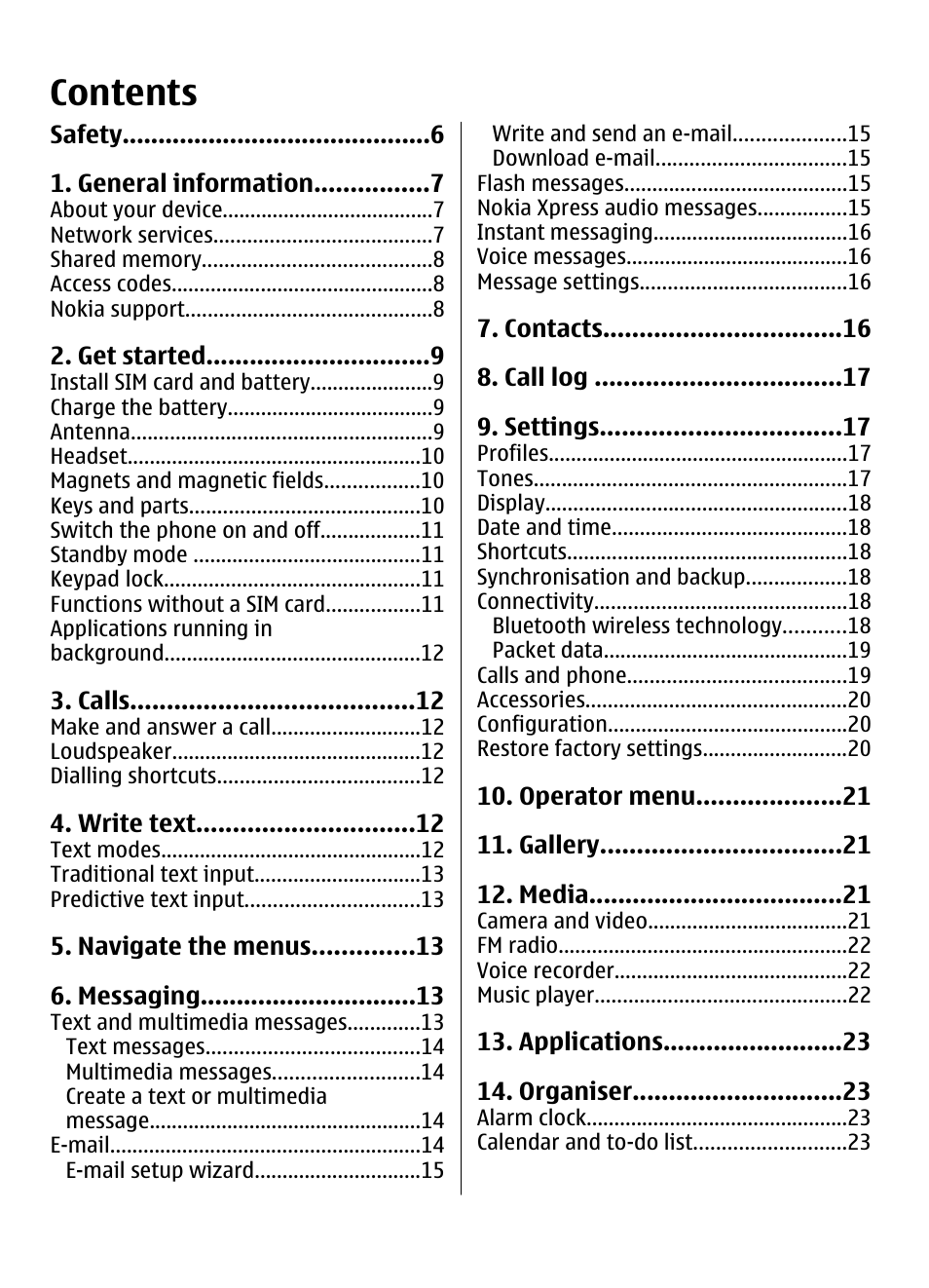 Nokia 2330 Classic User Manual | Page 4 / 33