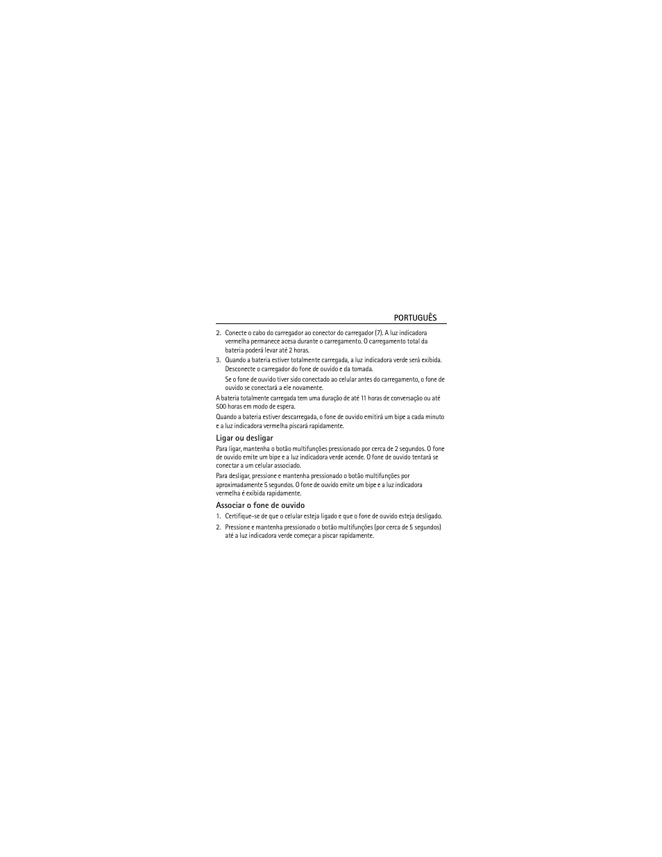 Ligar ou desligar, Associar o fone de ouvido | Nokia BLUETOOTH HEADSET BH-212 User Manual | Page 30 / 48