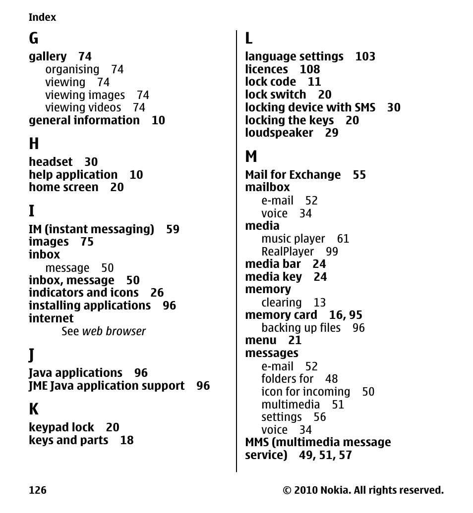 Nokia 5228 User Manual | Page 126 / 129