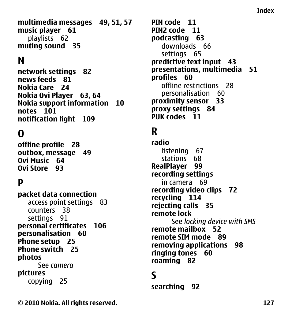 Nokia 5228 User Manual | Page 127 / 129