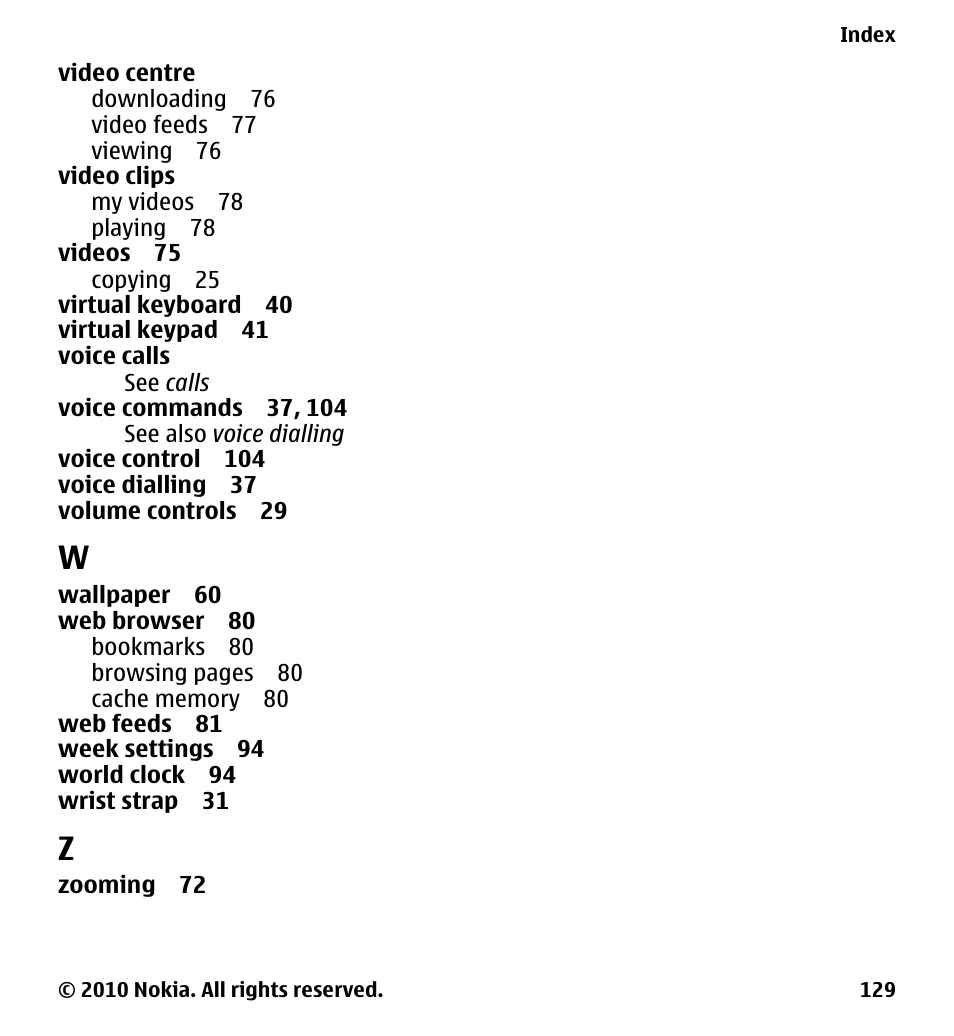 Nokia 5228 User Manual | Page 129 / 129