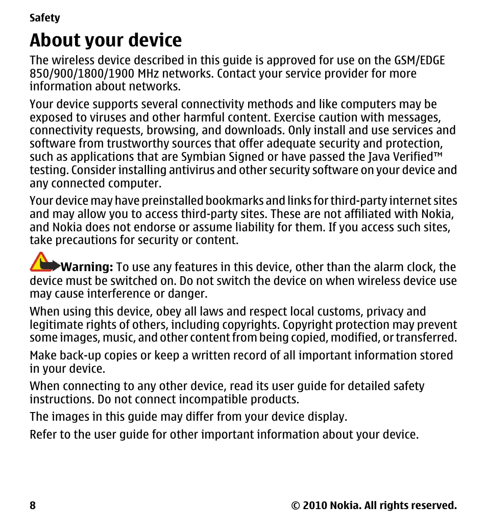 About your device | Nokia 5228 User Manual | Page 8 / 129