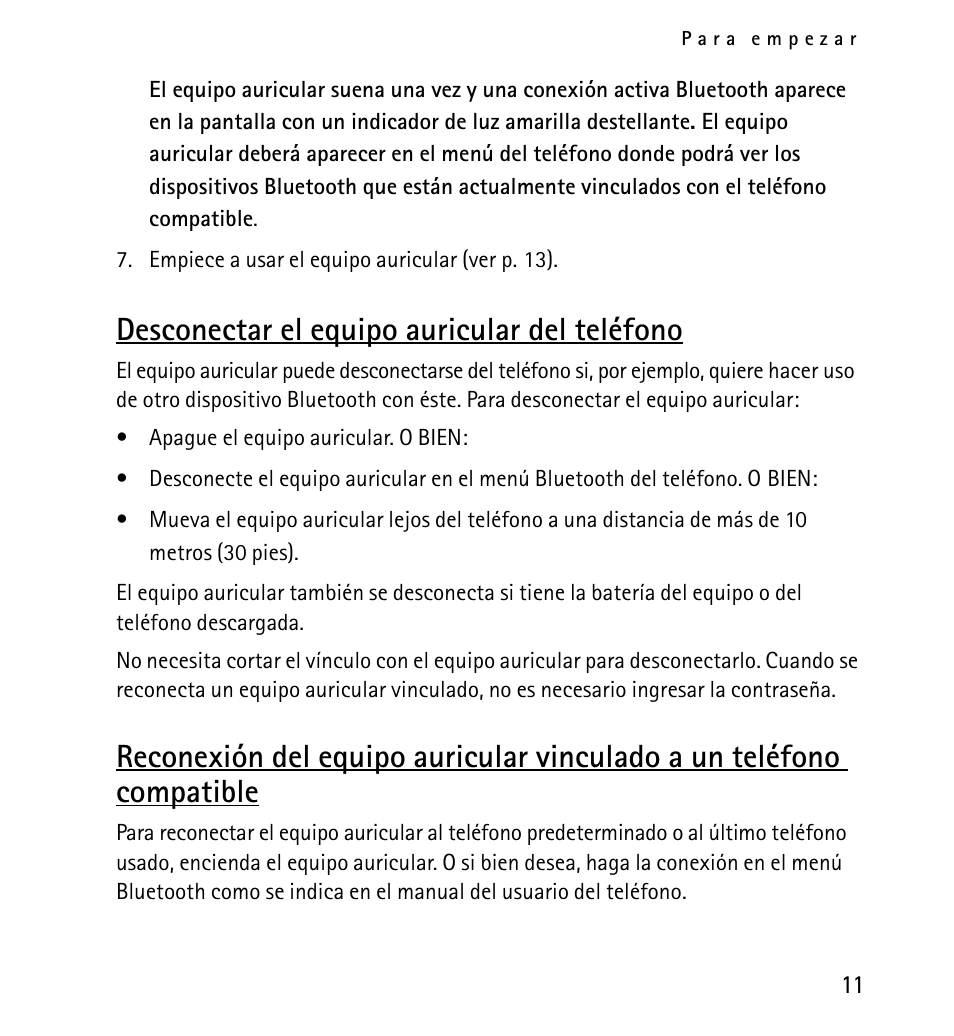 Desconectar el equipo auricular del teléfono | Nokia 9232254 User Manual | Page 31 / 86