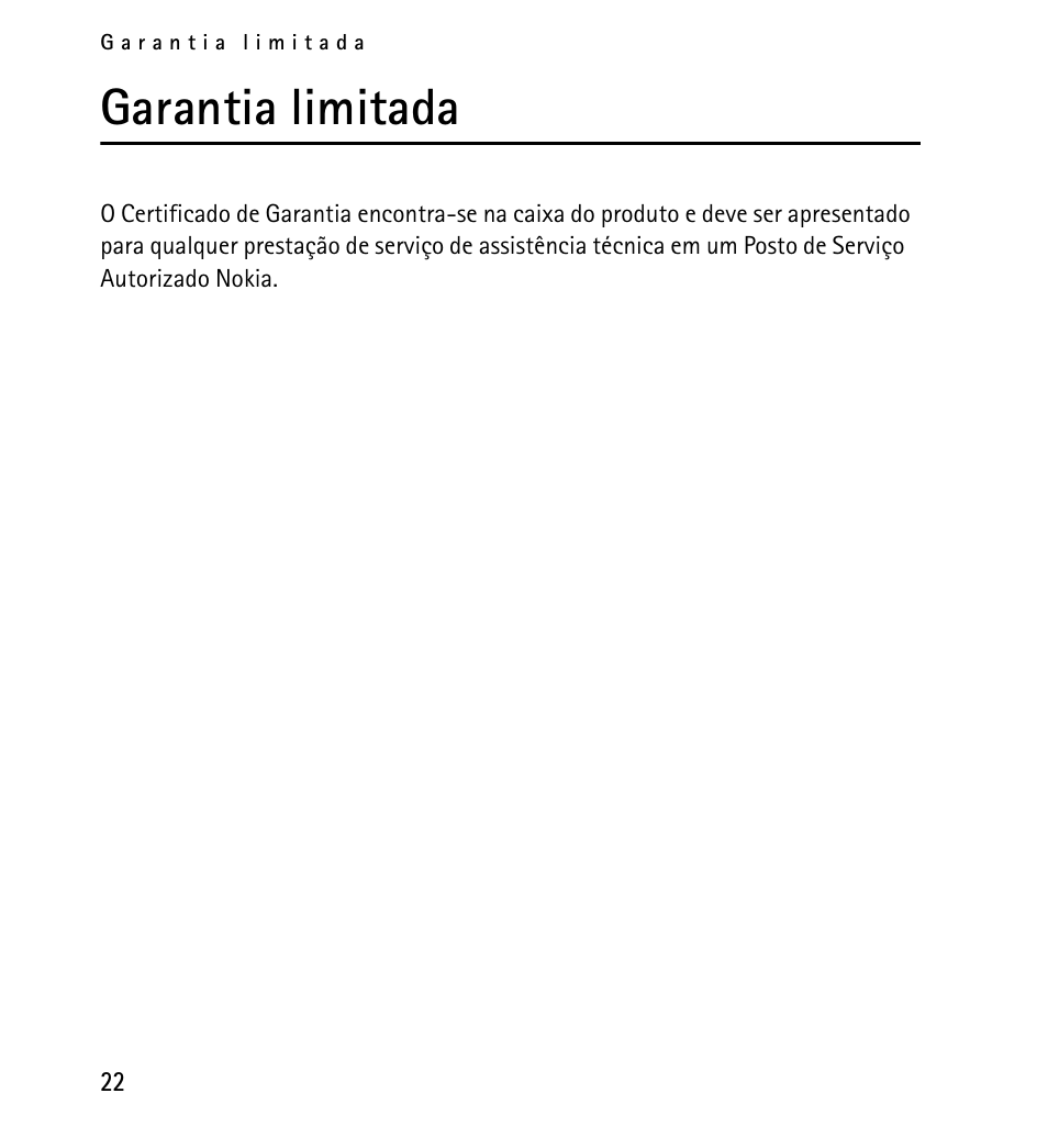 Guide d’utilisation de l’écouteur sans fil (hs-4w), Garantia limitada | Nokia 9232254 User Manual | Page 64 / 86