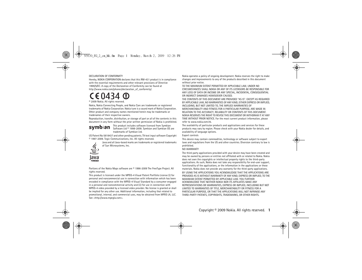 Nokia 5630 User Manual | Page 2 / 87