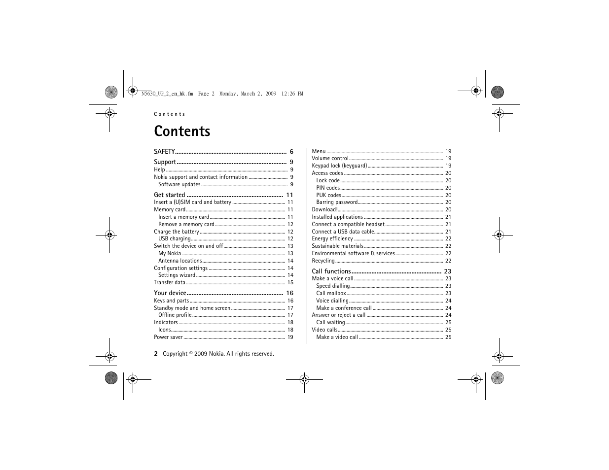 Nokia 5630 User Manual | Page 3 / 87