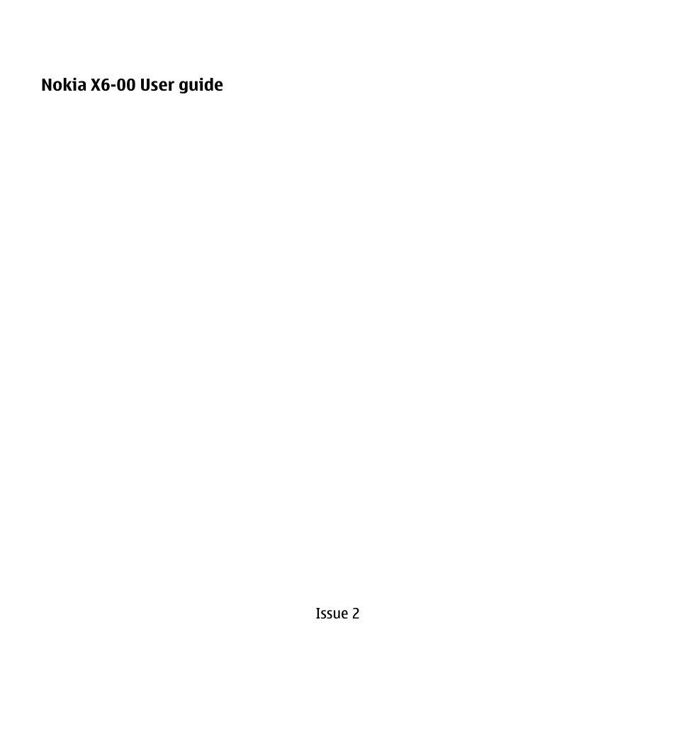 Nokia X6-00 User Manual | 213 pages