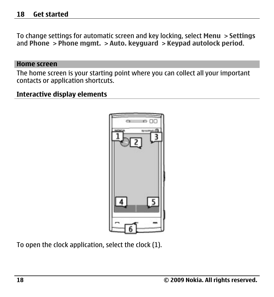 Home screen | Nokia X6-00 User Manual | Page 18 / 213