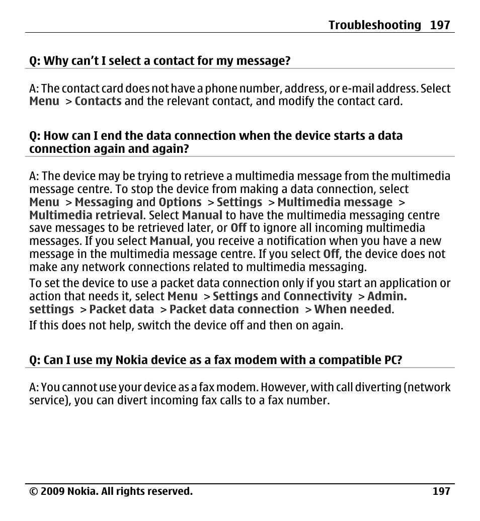 Nokia X6-00 User Manual | Page 197 / 213