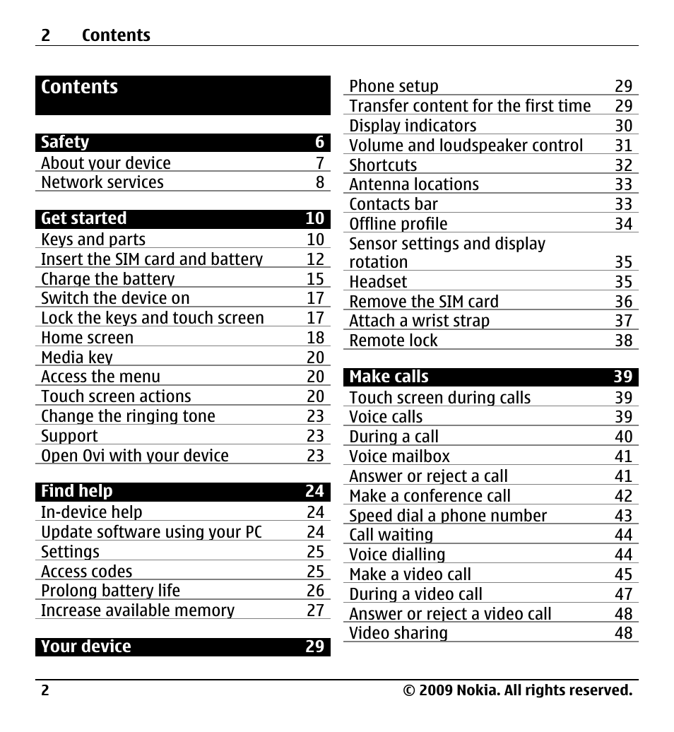 Nokia X6-00 User Manual | Page 2 / 213