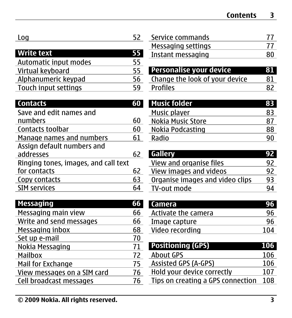 Nokia X6-00 User Manual | Page 3 / 213