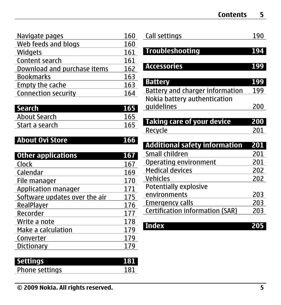 Nokia X6-00 User Manual | Page 5 / 213