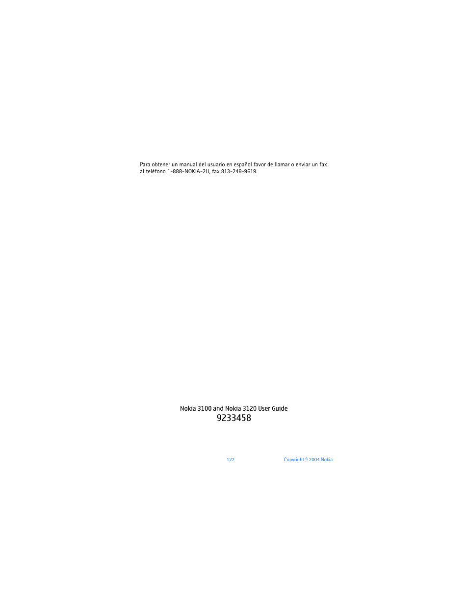 Nokia 3120b User Manual | Page 131 / 131