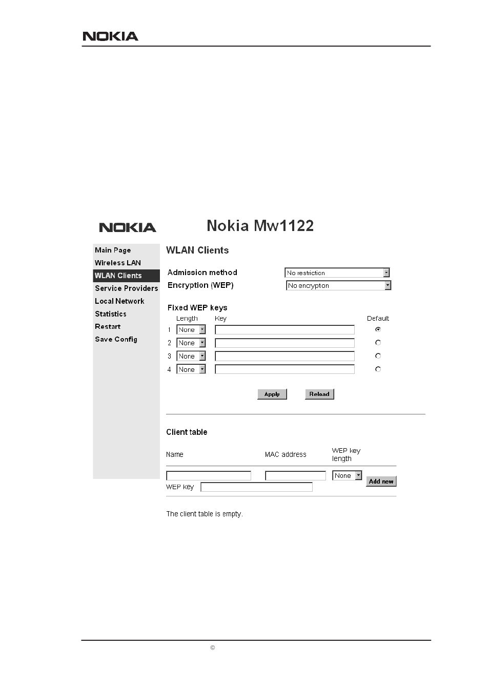 Managing mw1122 | Nokia MW1122 User Manual | Page 52 / 129