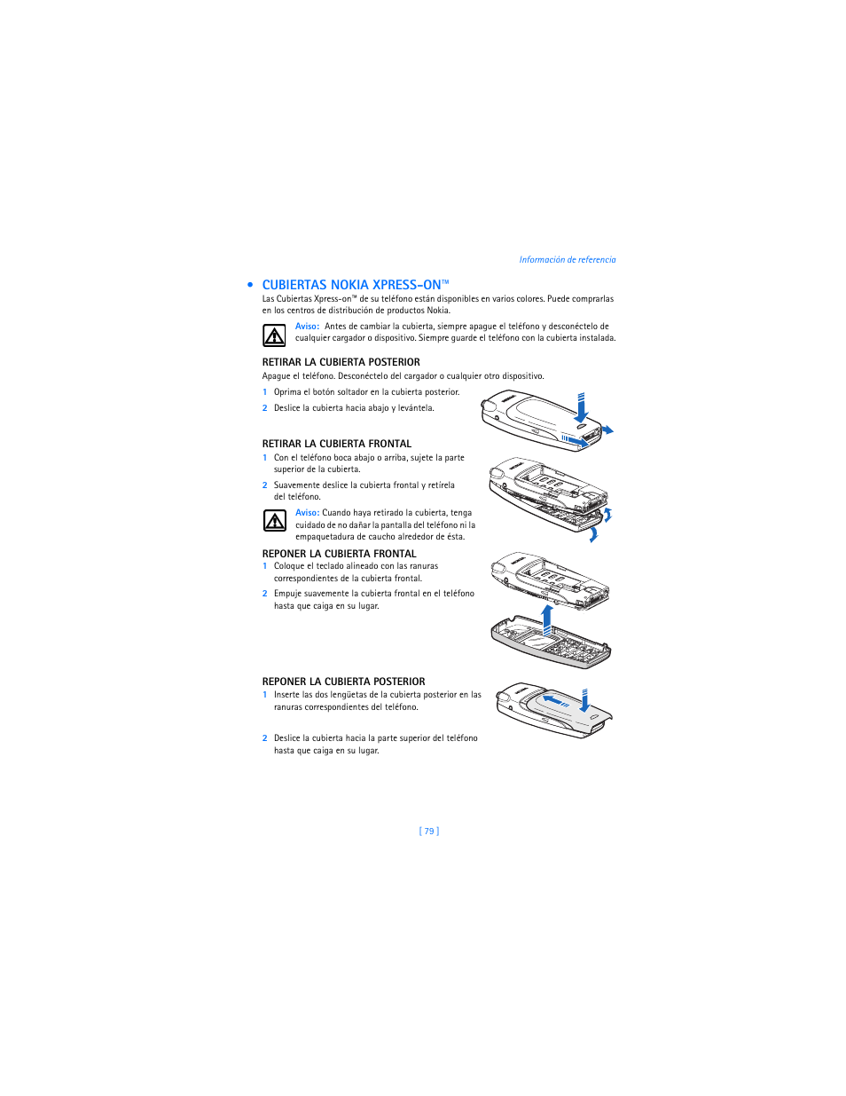 Cubiertas nokia xpress-on | Nokia 2285 User Manual | Page 184 / 201