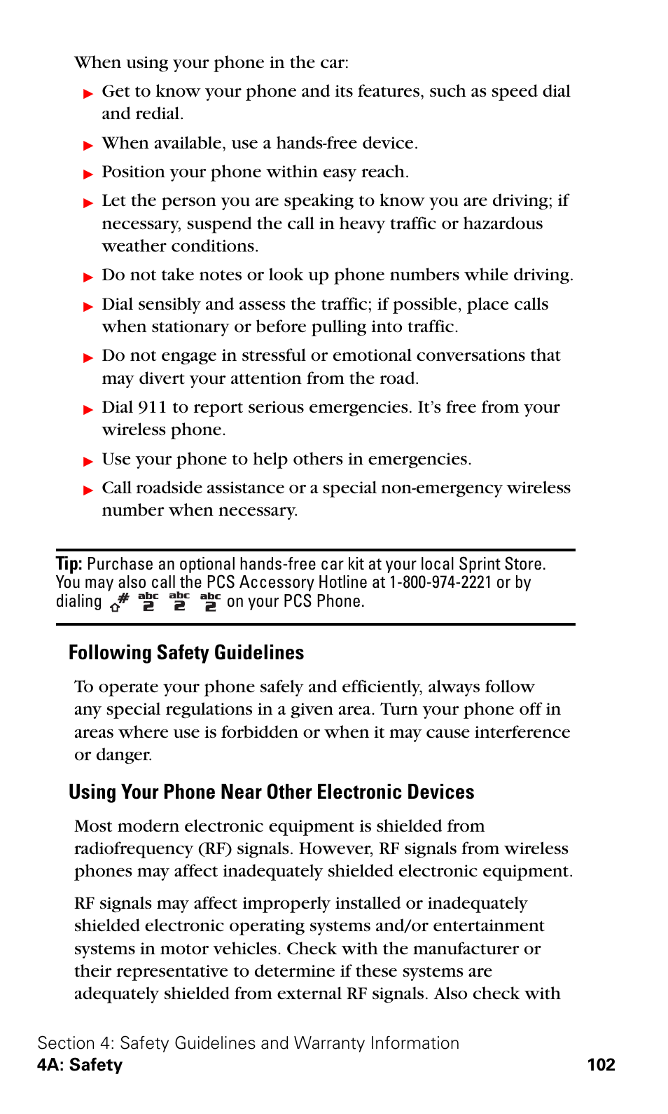 Following safety guidelines, Using your phone near other electronic devices | Nokia 3588i User Manual | Page 109 / 145