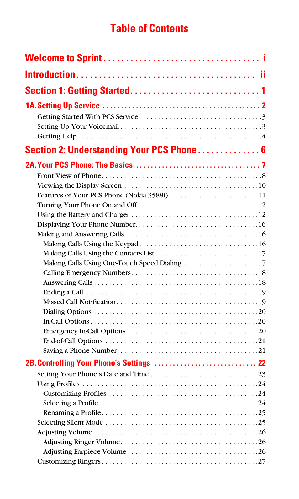 Nokia 3588i User Manual | Page 2 / 145