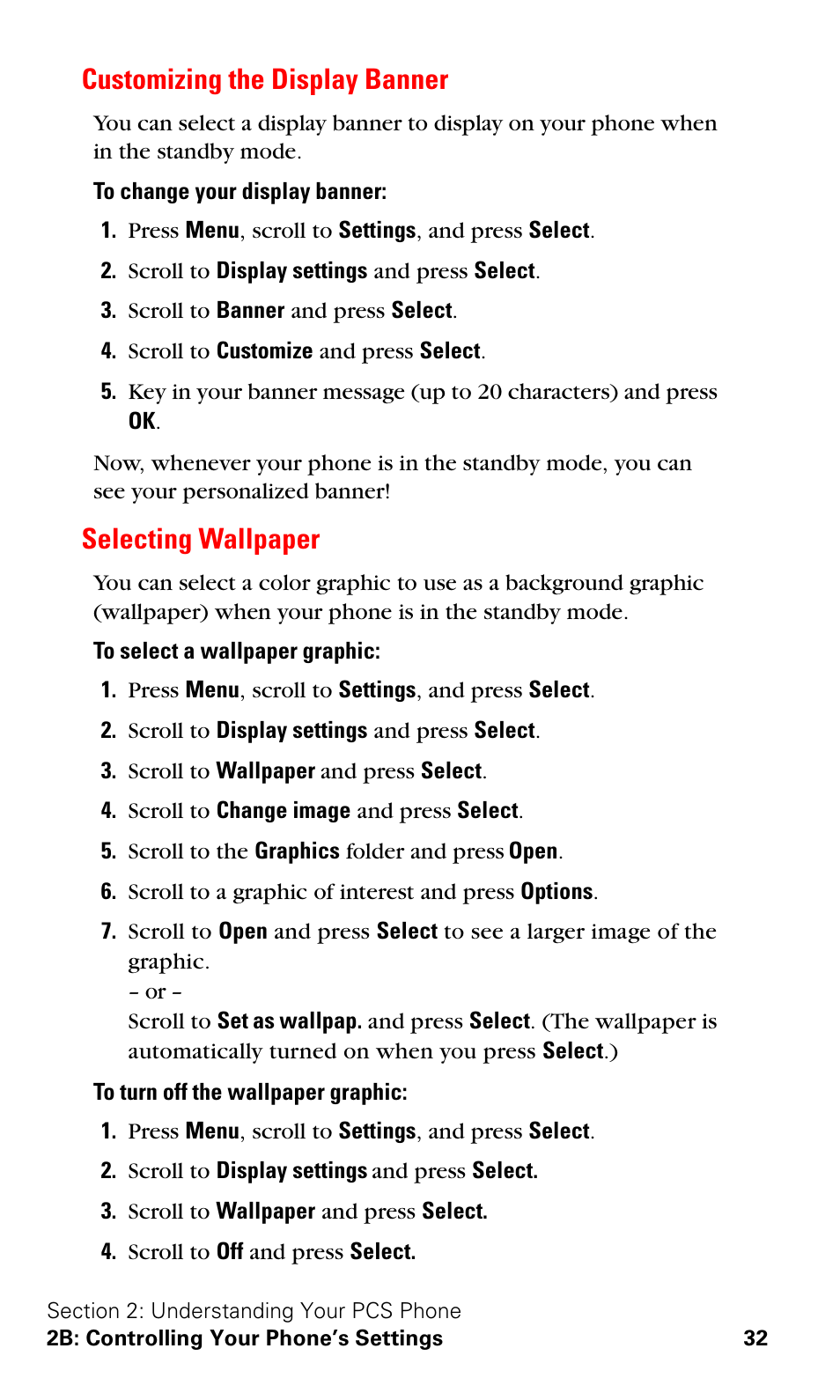 Customizing the display banner, Selecting wallpaper, Customizing the display banner selecting wallpaper | Nokia 3588i User Manual | Page 39 / 145