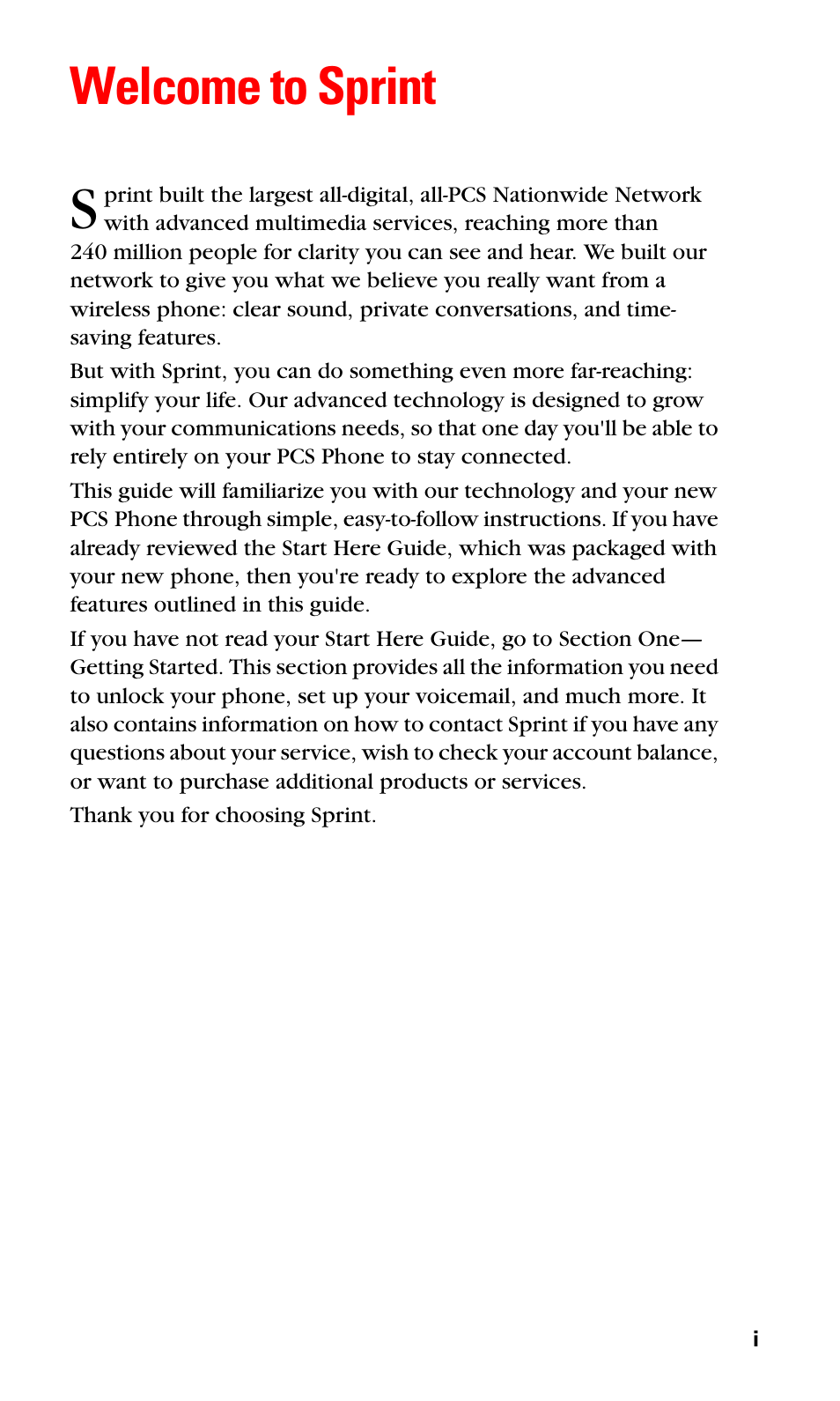 Welcome to sprint | Nokia 3588i User Manual | Page 6 / 145
