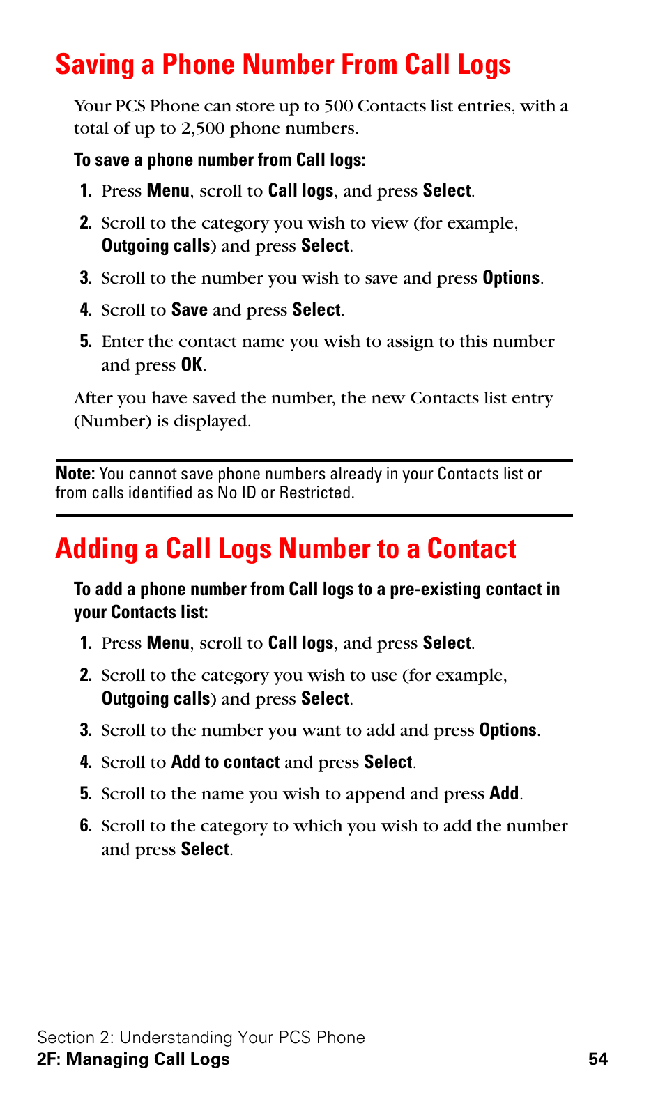 Saving a phone number from call logs, Adding a call logs number to a contact | Nokia 3588i User Manual | Page 61 / 145