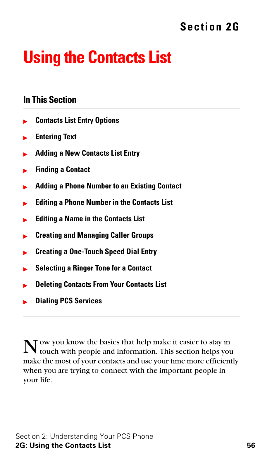 Using the contacts list, 2g. using the contacts list | Nokia 3588i User Manual | Page 63 / 145