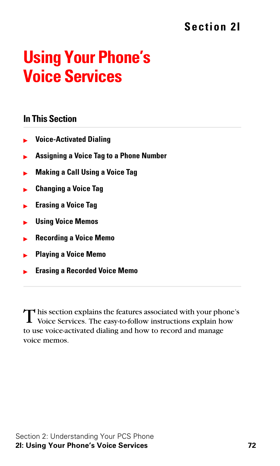 Using your phone’s voice services, 2i. using your phone’s voice services | Nokia 3588i User Manual | Page 79 / 145