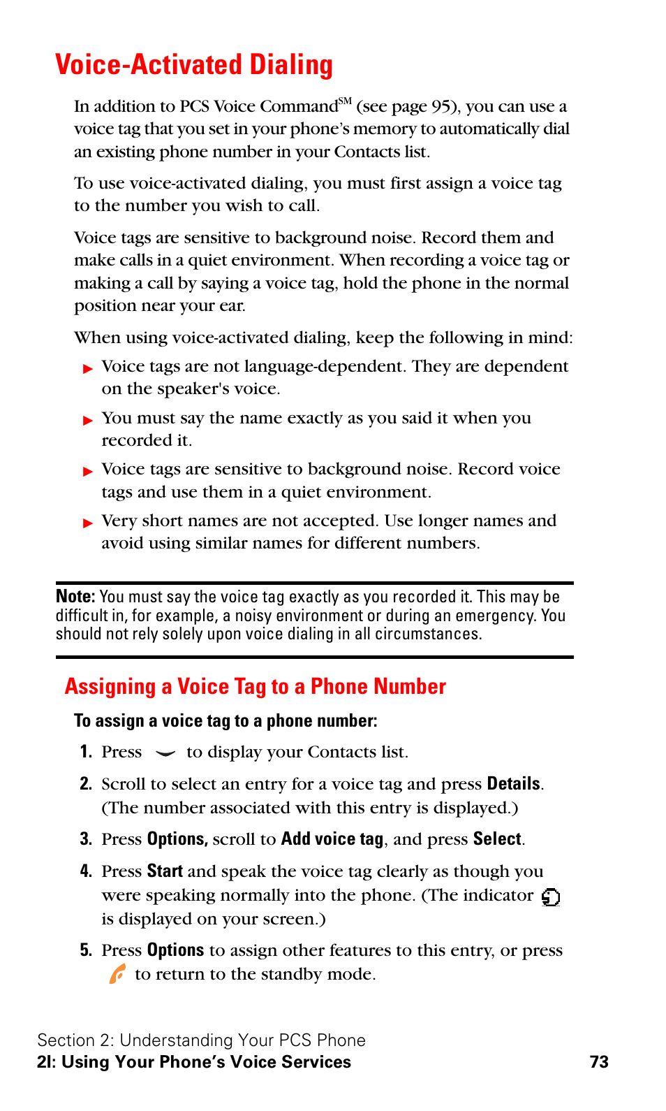 Voice-activated dialing, Assigning a voice tag to a phone number | Nokia 3588i User Manual | Page 80 / 145